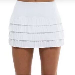 Lucky in Love Bright White Layered Mini Skirt